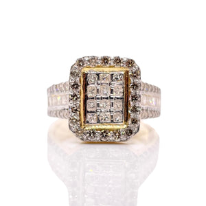 1.43 CT. Natural Diamond Ladies Ring In 10 KT Yellow Gold