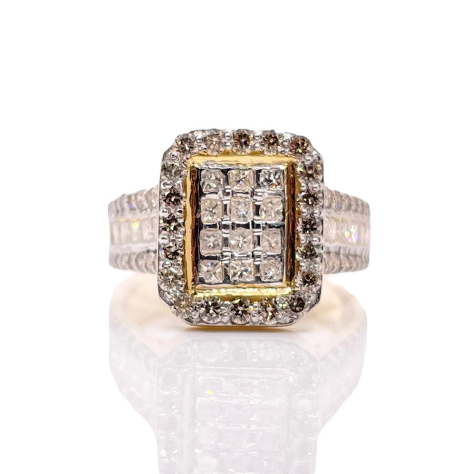 1.43 CT. Natural Diamond Ladies Ring In 10 KT Yellow Gold