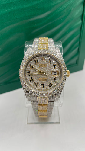 41mm Two-Tone DateJust Rolex Watch With Arabic Dial