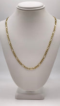 Load image into Gallery viewer, 3.7mm Hollow Figaro Link Chain In 10 KT Yellow Gold