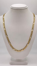 Load image into Gallery viewer, 4.7mm Hollow Figaro Link Chain In 10 KT Yellow Gold