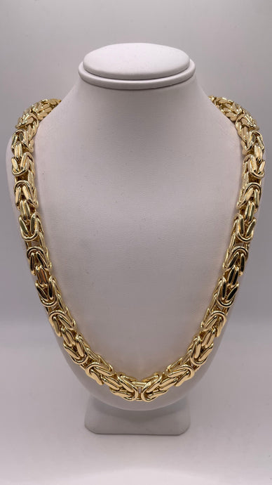 8mm 14 KT Byzantine Link Chain