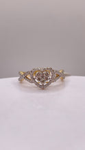 Load image into Gallery viewer, 0.50 CT. Natural Diamond Heart Ring In 10 KT Yellow Gold
