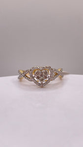 0.50 CT. Natural Diamond Heart Ring In 10 KT Yellow Gold