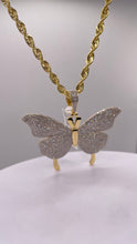 Load image into Gallery viewer, 2.25 CT. Natural Diamond Butterfly Pendent In 10 KT Yellow Gold