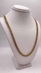 Approx 2.50 CT. Natural Diamond Miami Cuban Link Chain In 14 KT Yellow Gold