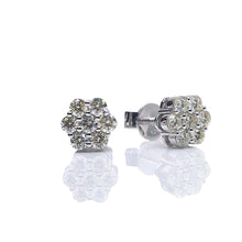 Load image into Gallery viewer, 0.80 CT. Natural Diamond Stud Earrings In 10 KT White Gold