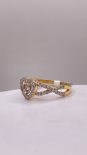 Load image into Gallery viewer, 0.50 CT. Natural Diamond Heart Ring In 10 KT Yellow Gold