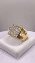 Load image into Gallery viewer, 0.73 CT. Natural Diamond Square Shape Men’s Ring In 10 KT Yellow Gold