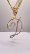 Load image into Gallery viewer, 0.40 CT. Natural Diamond D Initial Pendent In 10 KT Yellow Gold