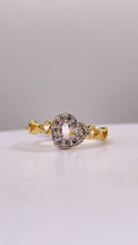 Load image into Gallery viewer, 0.15 CT. Natural Diamond Heart Shape Ring In 10 KT Yellow Gold