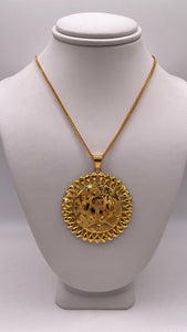 21 KT Allah Pendant & Chain Combo
