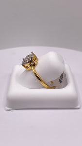 0.36 CT. Natural Diamond Round Shape Women’s Ring In 10 KT Yellow Gold