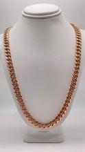 Load image into Gallery viewer, 7.4mm Diamond-Cut Cuban Link Chain In 10 KT Rose Gold