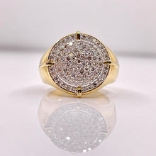 Load image into Gallery viewer, 1.06 CT. Natural Diamond Round Shape Men’s Ring In 10 KT Yellow Gold