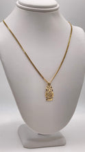Load image into Gallery viewer, Owl Pendent &amp; Curb Link Chain In 10 KT Yellow Gold