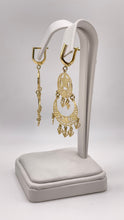 Load image into Gallery viewer, 14 KT Yellow Gold Hanging Earrings With Star &amp; Heart Design