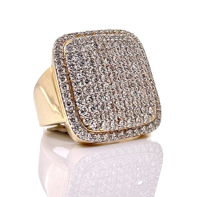 2.69 CT. VS-VVS Natural Diamond Men’s Rectangle Ring 10 KT Yellow Gold