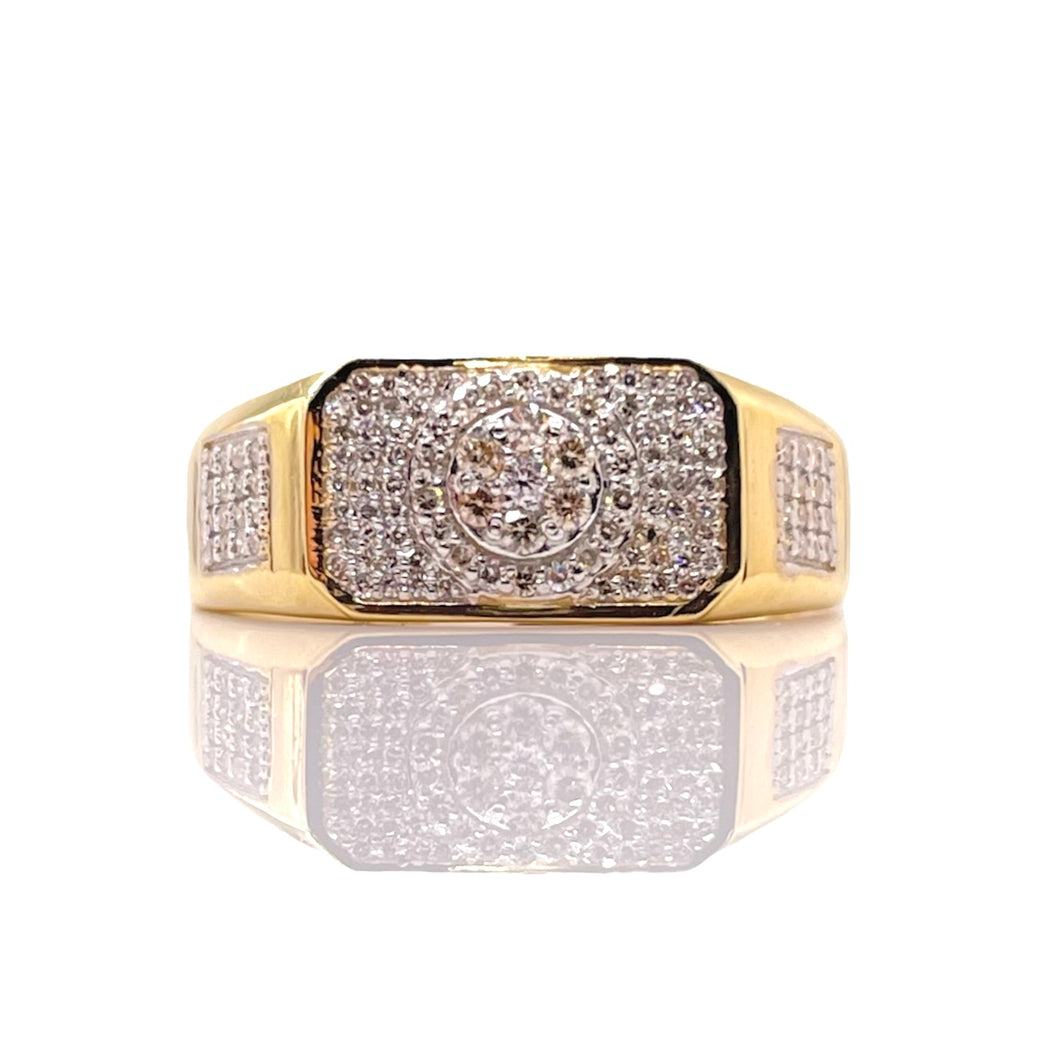 0.31 CT. Natural Diamond Men’s Ring In 10 KT Yellow Gold