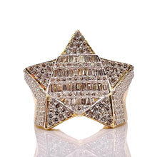 Load image into Gallery viewer, Approx 1.85 CT. Natural Diamond Star Shape Ring In 10 KT Yellow Gold