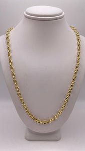 4mm Puff Gucci Link Chain In 10 KT Yellow Gold