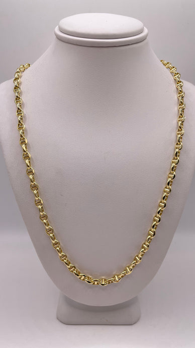 4mm Puff Gucci Link Chain In 10 KT Yellow Gold