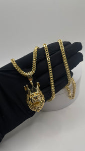 Lion Pendent In 10 KT Yellow Gold