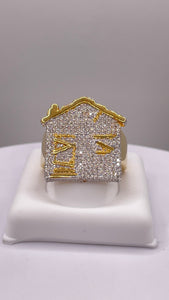 1.22 CT. Natural Diamond Trap House Ring In 10 KT Yellow Gold