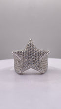 Load image into Gallery viewer, Silver Star Men’s Ring With CZ