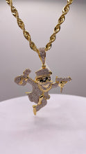Load image into Gallery viewer, 0.93 CT. Natural Diamond Monopoly Man Pendant In 10 KT Yellow Gold