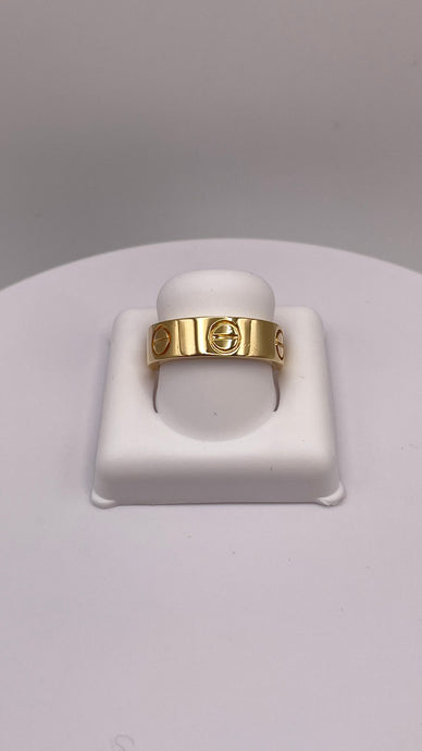 18 KT Yellow Gold Cartier Inspired Love Ring