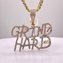Load image into Gallery viewer, 0.78 CT. Natural Diamond Grind Hard 24/7 365 Pendant In 10 KT Yellow Gold