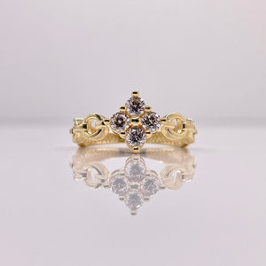 Women’s CZ Ring In 10 KT Yellow Gold