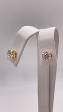 Load image into Gallery viewer, 2.06 CT. Lab-Grown Diamond Stud Earrings Set In 18 KT Yellow Gold