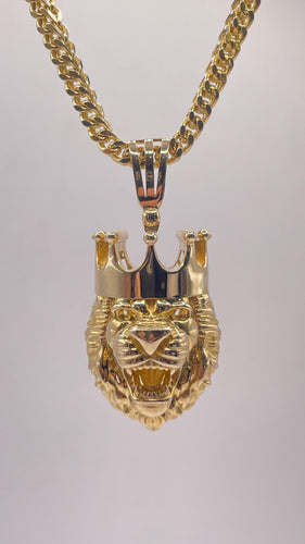 Lion Pendant In 10 KT Yellow Gold