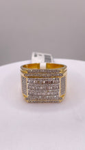 Load image into Gallery viewer, 1.03 CT. Natural Diamond Square Shape Men’s Ring In 10 KT Yellow Gold