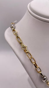 14 KT Two-Tone Unique Link Chain