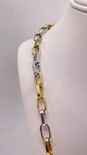 Load image into Gallery viewer, 5.3mm Two Tone Link Chain In 14 KT Yellow &amp; White Gold