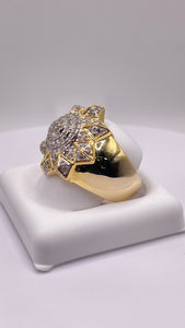 0.90 CT. Natural Diamond Men’s Ring In 10 KT Yellow Gold