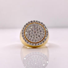 Load image into Gallery viewer, 1.49 CT. Natural Diamond Men’s Circle Shape Ring In 10 KT Yellow Gold