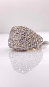 8.98 CT. Natural Diamond Men’s Ring In 10 KT Yellow Gold