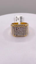 Load image into Gallery viewer, 0.97 CT. Natural Diamond Square Shape Mens Ring In 10 KT Yellow Gold