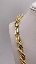 Load image into Gallery viewer, 8mm Rope Chain In 10 KT Yellow Gold