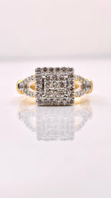 Load image into Gallery viewer, 0.55 CT. Natural Diamond Women’s Square Shape Ring In 10 KT Yellow Gold