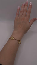 Load image into Gallery viewer, 5 Clover Bracelet In 18 KT Yellow Gold