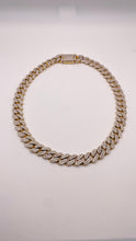 Load image into Gallery viewer, 11mm 13.45 CT. Natural Diamonds Cuban Chain In 10 KT Yellow Gold