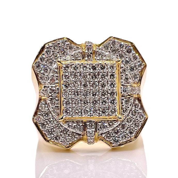 1.51 CT. Natural Diamond Men’s Ring In 10 KT Yellow Gold