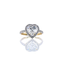 Load image into Gallery viewer, 1.50 CT. T.W Lab Grown Heart Ring In 14 KT Yellow Gold