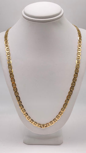 5.2mm Flat Gucci Link Chain In 10 KT Yellow Gold