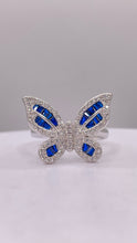 Load image into Gallery viewer, Silver Butterfly Ring With CZ
